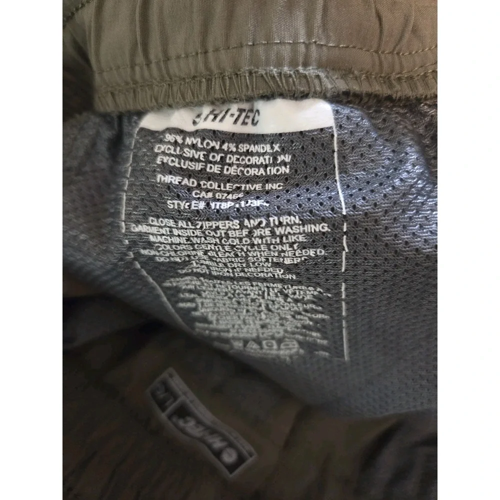 Hi-Tec Olive Green Men's/Unisex Convertible Hiking‎ Cargo Nylon Pants Pull On L